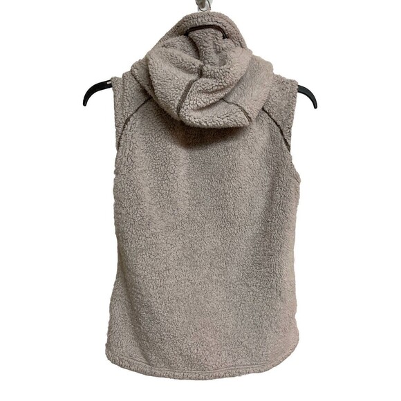 Women's Kuhl Hooded Full Zip Sherpa Fleece Vest Beige Size Large - Picture 12 of 13